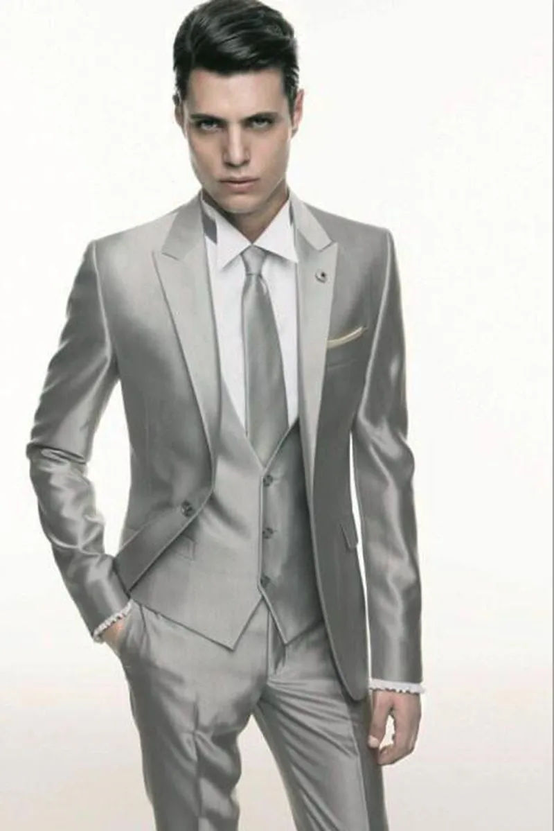 Latest-Coat-Pant-Designs-Silver-Grey-Satin-Men-Suit-Formal-Skinny-Stylish-Male-Blazer-Party-Custom