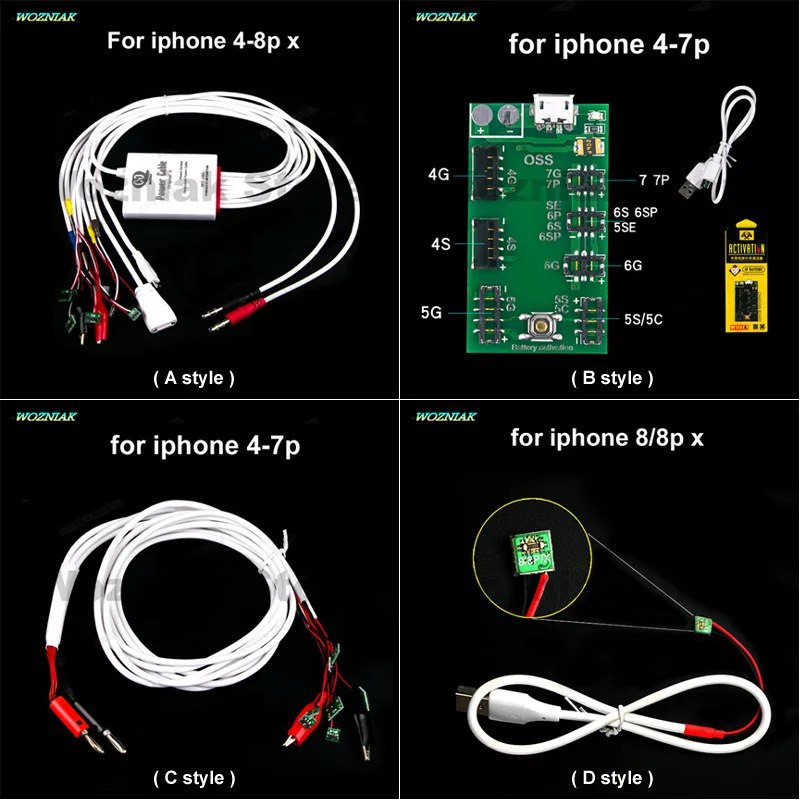 Wozniak питание Тестовый Кабель Зарядка батареи Открытый ремонт питания линия для Iphone 5 5S 6 6p 7 7p 8 plus 8 p x обслуживание провода
