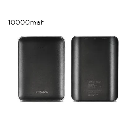 Remax Proda Мини power bank 5000 мАч портативный power Bank 10000 мАч внешний телефон зарядное устройство Bateria наружный универсальный планшет - Цвет: Black 10000mah