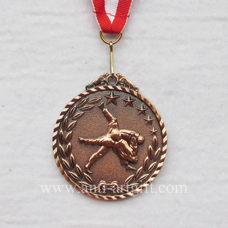 

Customized die cast medal Wrestling Project antique style souvenir gift