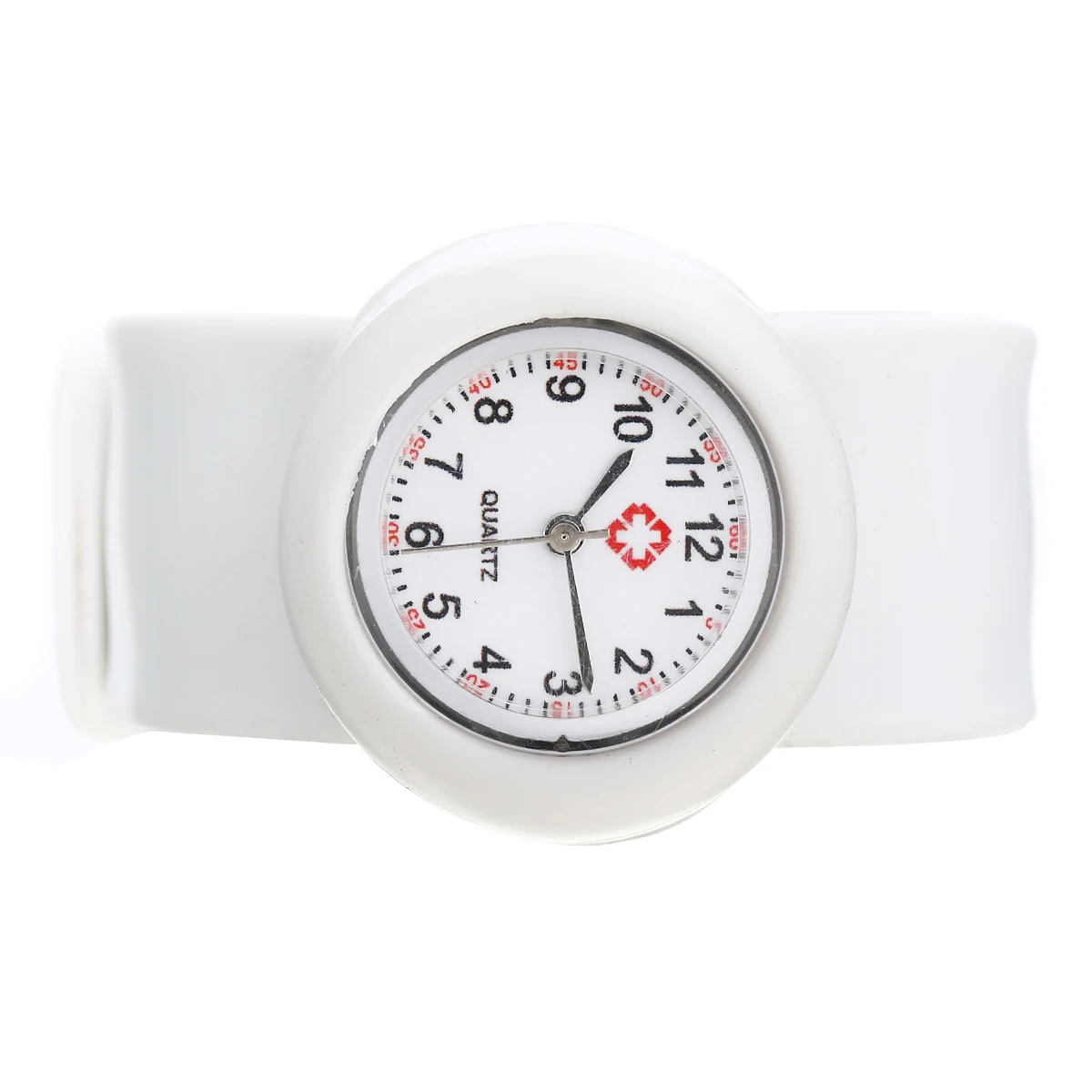 Shellhard 1pc Fashionable Hospital Nurse Slap Watch Silicone Band Quartz Girl Boy Kids Multi Color Snap On Wrist Watch Relogio