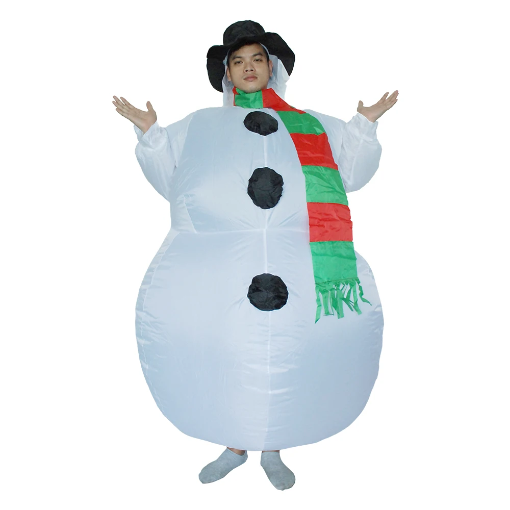 Christmas Carnaval Snowman Inflatable Costume Cosplay Spirit Dress