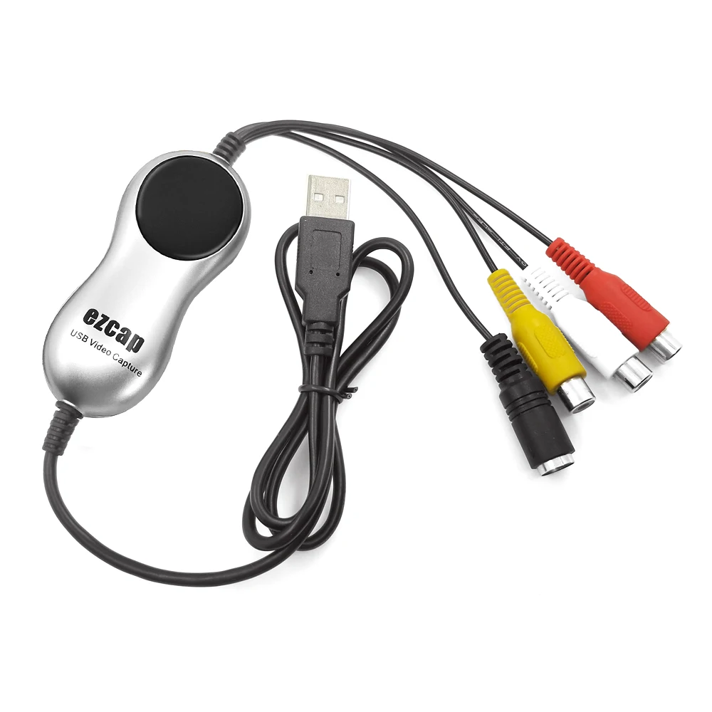 USB 2 0 HD видео Захват ТВ DVD VHS адаптер DVR рекордер конвертер Аналоговое аудио в
