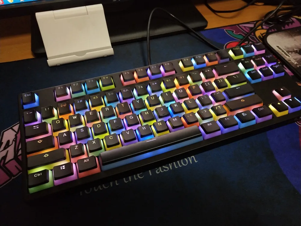 Крутой Джаз с подсветкой двойной кадр Радужный градиент PBT pudding Keycap OEM профиль