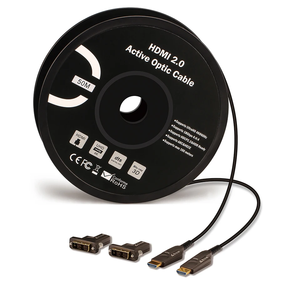 Съемный pin HDMI активный оптический кабель Поддержка HDMI2.0 HDCP2.2 UHD4K @ 60 Гц передача на