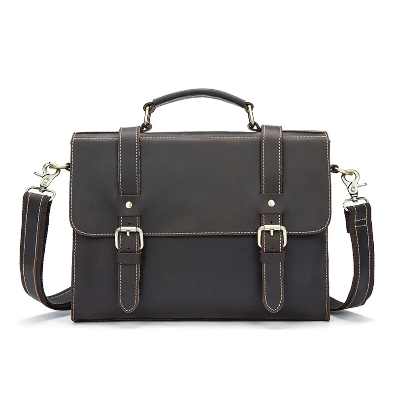 

Genuine Leather Men's Bag Bolos Hombre Business Men Leather Handbag Briefcae Laptop Computer Bag Bolso Ordenador