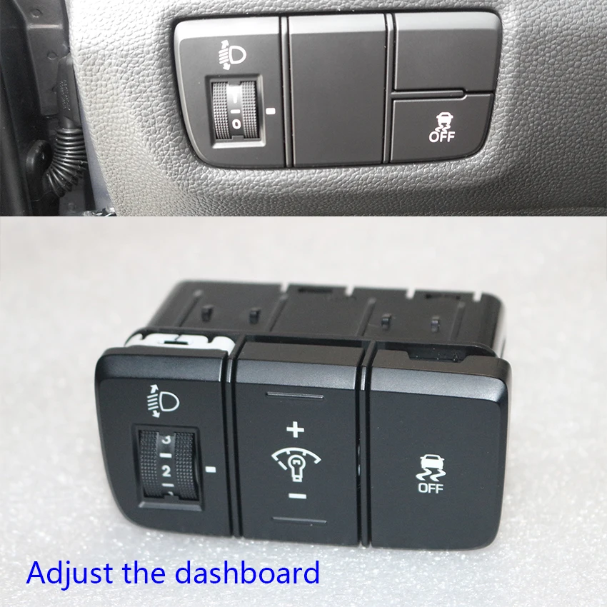 

for HYUNDAI ix25 (creta) dashboard brightness switch dashboard fog lamp headlamp adjustment brightness side slip OFF