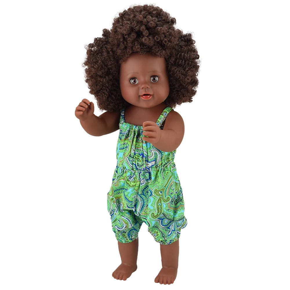 YARD 40 см африканская чернокожая кукла Модная Кукла леди детская игрушка Мягкий силикон Reborn Baby реалистичные виниловые куклы для девочек подарок