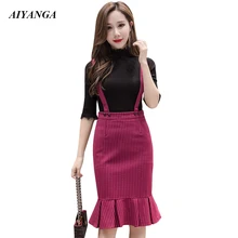 S-4XL, 5XL, Полосатая юбка для женщин, женские юбки на лямках, s, весна-лето, высокая талия, слинг, юбка русалки, сексуальная, посылка, хип-хоп, Jupe