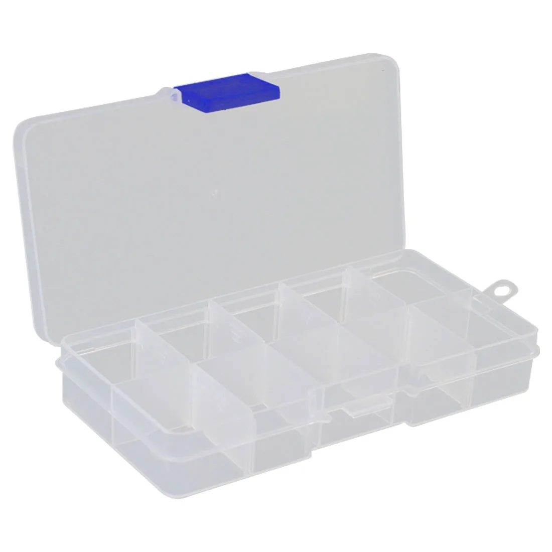 Красочные 10 ячеек портативный ящик для хранения ювелирных изделий контейнер кольцо электронные части винтовые шарики Органайзер Пластиковый Чехол - Цвет: Blue Buckle