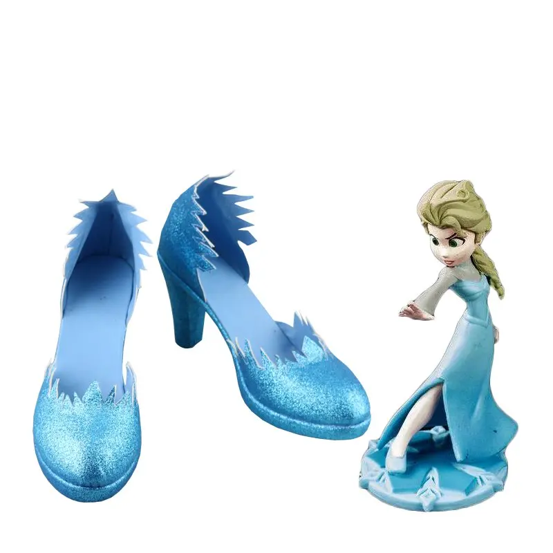 Обувь для косплея Снежной королевы, принцессы Эльзы; карнавальный костюм на Хэллоуин; аксессуары