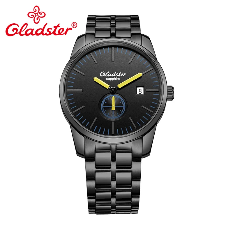 Мужские кварцевые наручные часы Gladster Sapphire Crystal Uomo японские MIYOTA GP11 из нержавеющей