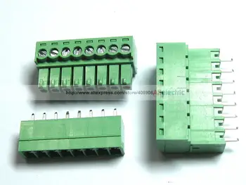 

12 Pcs Screw Terminal Block Connector 3.5mm 8 Pin Way Green Pluggable Type