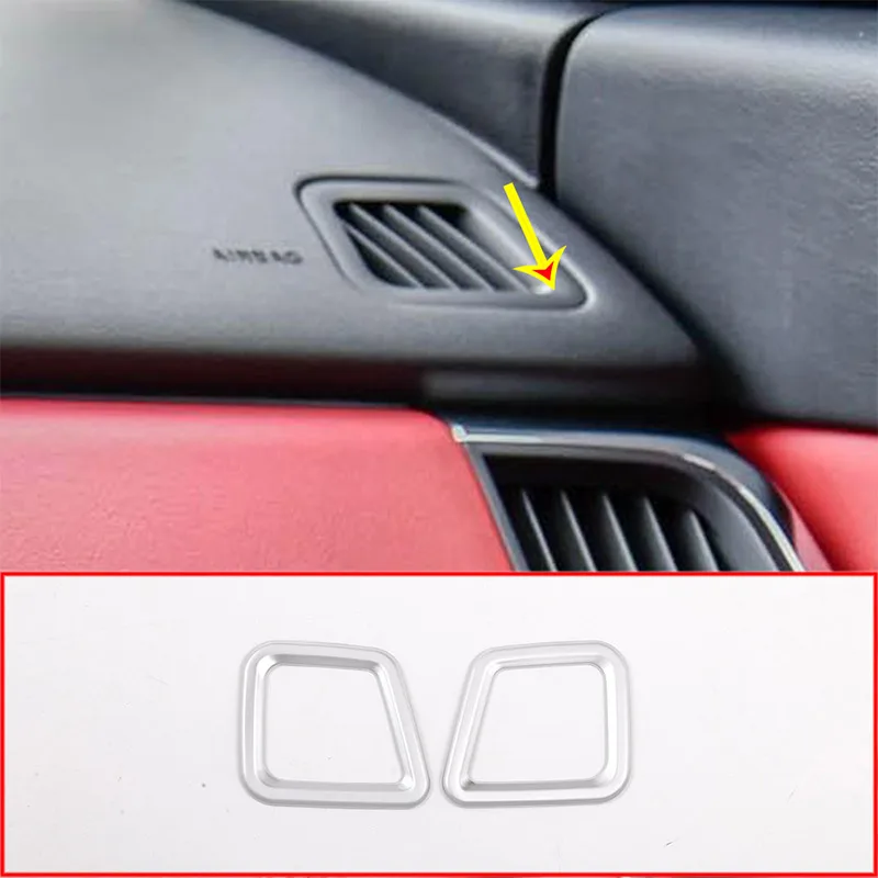 

2pcs Matte Car Dashboard Air Conditioning Vent Frame Trim For Jaguar E-PACE E PACE 2018 2019 Accessories