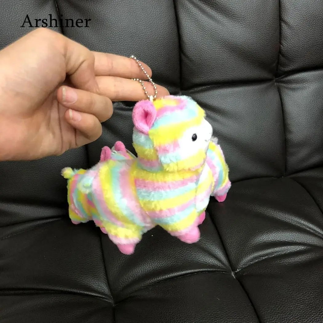 

13cm 18cm Soft Cotton Rainbow Alpaca Stuffed Plush Toy Doll Rainbow Horse Lama Animals Toys For Children Birthday Christmas Gift