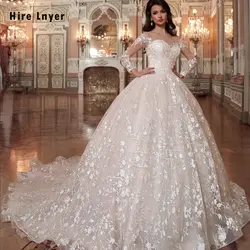 Robe De mariée Princesse De Luxe 2019 блестящее Бисероплетение с кристаллами на талии роскошное кружевное бальное платье Свадебные платья Alibaba