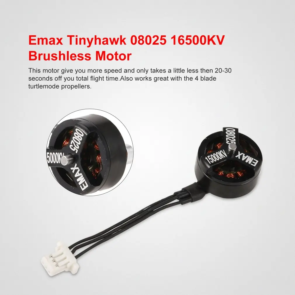 

Tinyhawk 08025 16500KV 1S Brushless Motor for Tinyhawk Whoop Indoor RC FPV Racing Drone Spare Part durable