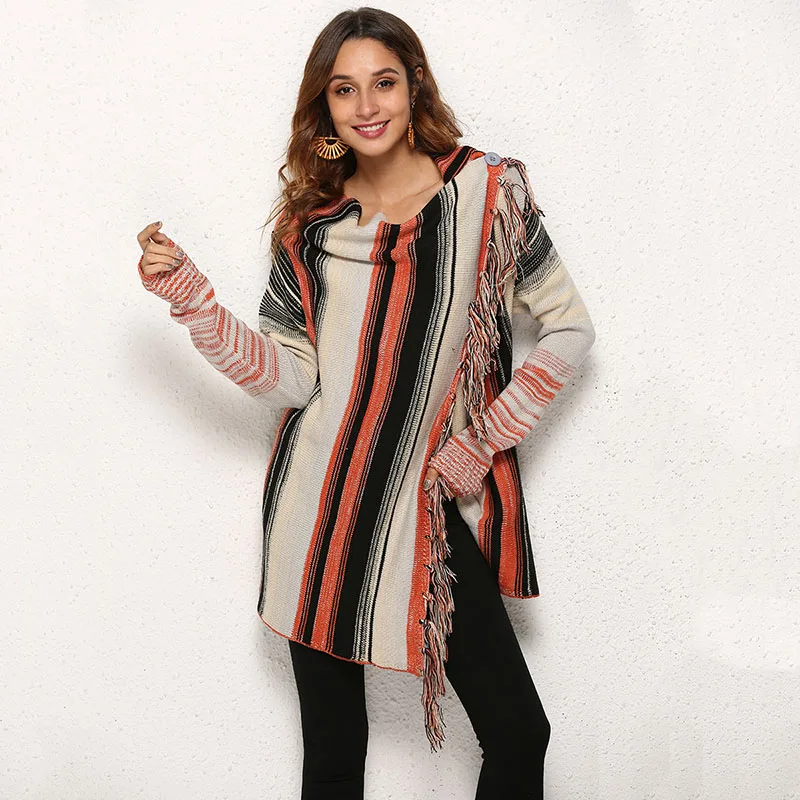 HTB1psOCbhrvK1RjSszeq6yObFXaV Irregular Fringe Vintage Sweaters Cardigans For Women Winter Fashion Jacket Female Long Cardigan Boho Knitwear Coats Mallzona