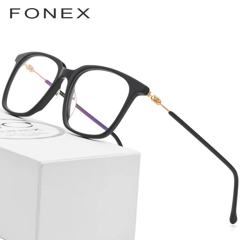 

Acetate Glasses Frame Men Women Prescription Eyeglasses Spectacles Big Oversize Square Myopia Optical Frames Screwless Eyewear