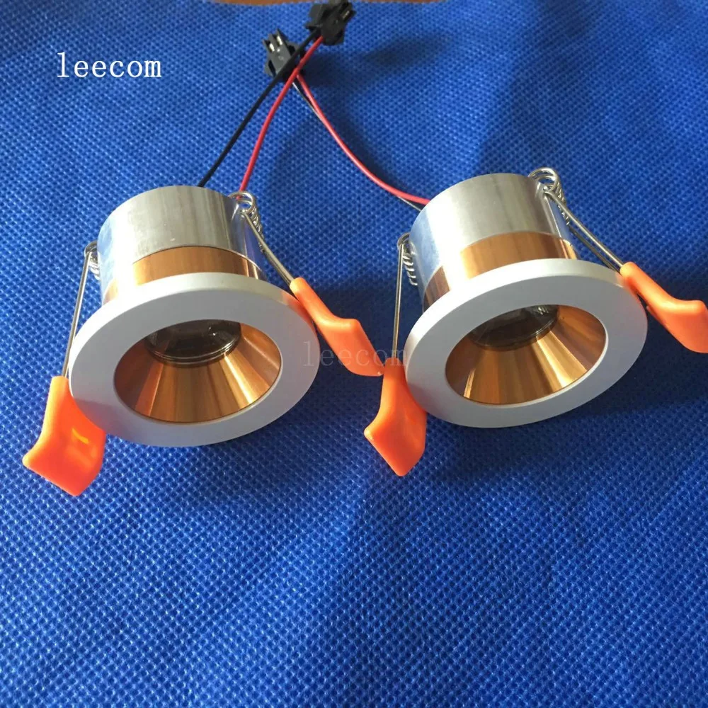

1pcs diameter 45mm 3w Adjustable-pitch Led Cabinet Light Light Energy Saving Spot Home gold color Downlight Mini Recessed Lamp