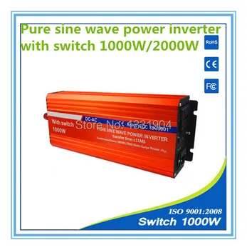 

1000W pure sine wave inverter DC24V to AC220V inverter,solar power inverter with auto transfer switch,car inverter
