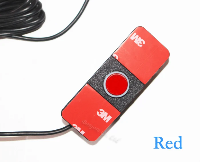 16 мм плоский датчик s Автомобильный датчик парковки двухъядерный видео система изображение радар для всех автомобилей может подключаться DVD монитор задняя камера - Название цвета: Красный