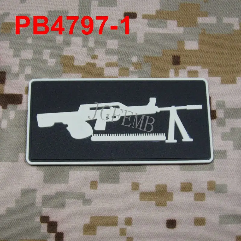 Снайперский патч боевой дух 3D ПВХ патч значки Военная тактика патч значки - Цвет: PB4797 luminous