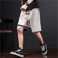 Хип-хоп мужские Шорты хлопковые летние повседневные свободные мульти-накладные карманы шорты модные японские уличные до колен брюки A5444