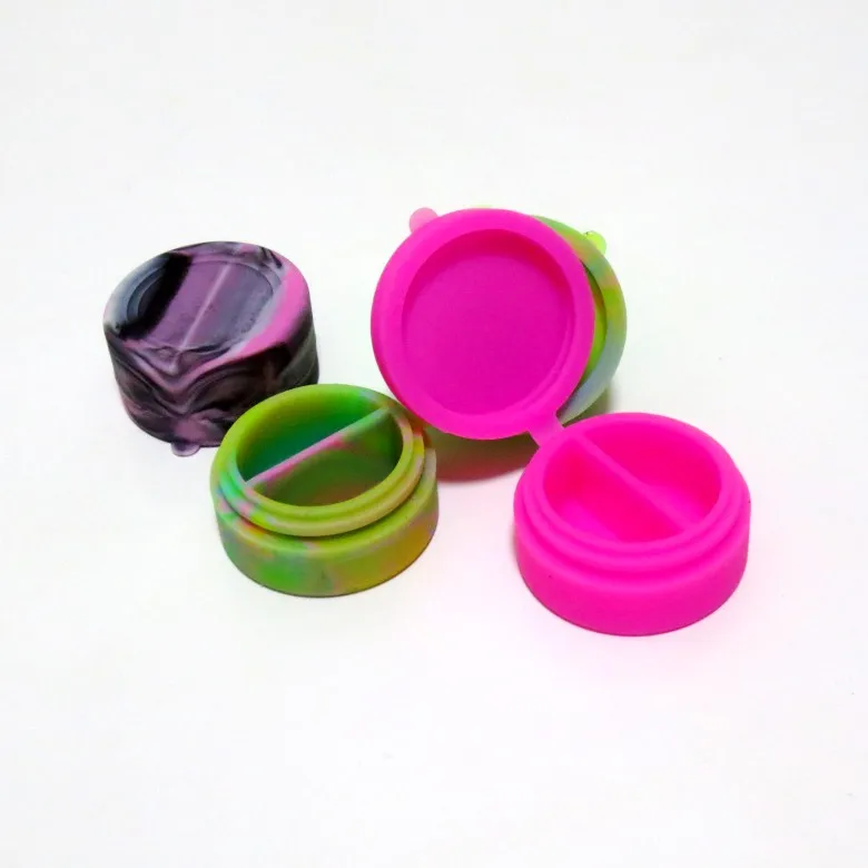 1000pcs/lot 7ml Non stick Silicone Jars Dab Wax Vaporizer Oil Container