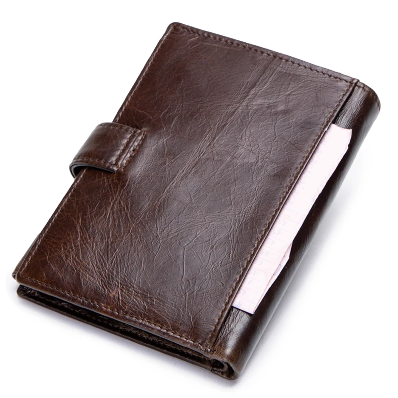 Goedkoop OGRAFF Korte Paspoort Cover Mannen Portefeuilles Leer Echt Credit Kaarthouder Portemonnee Geld Tas Kleine Portemonnee Paspoort Case Wale