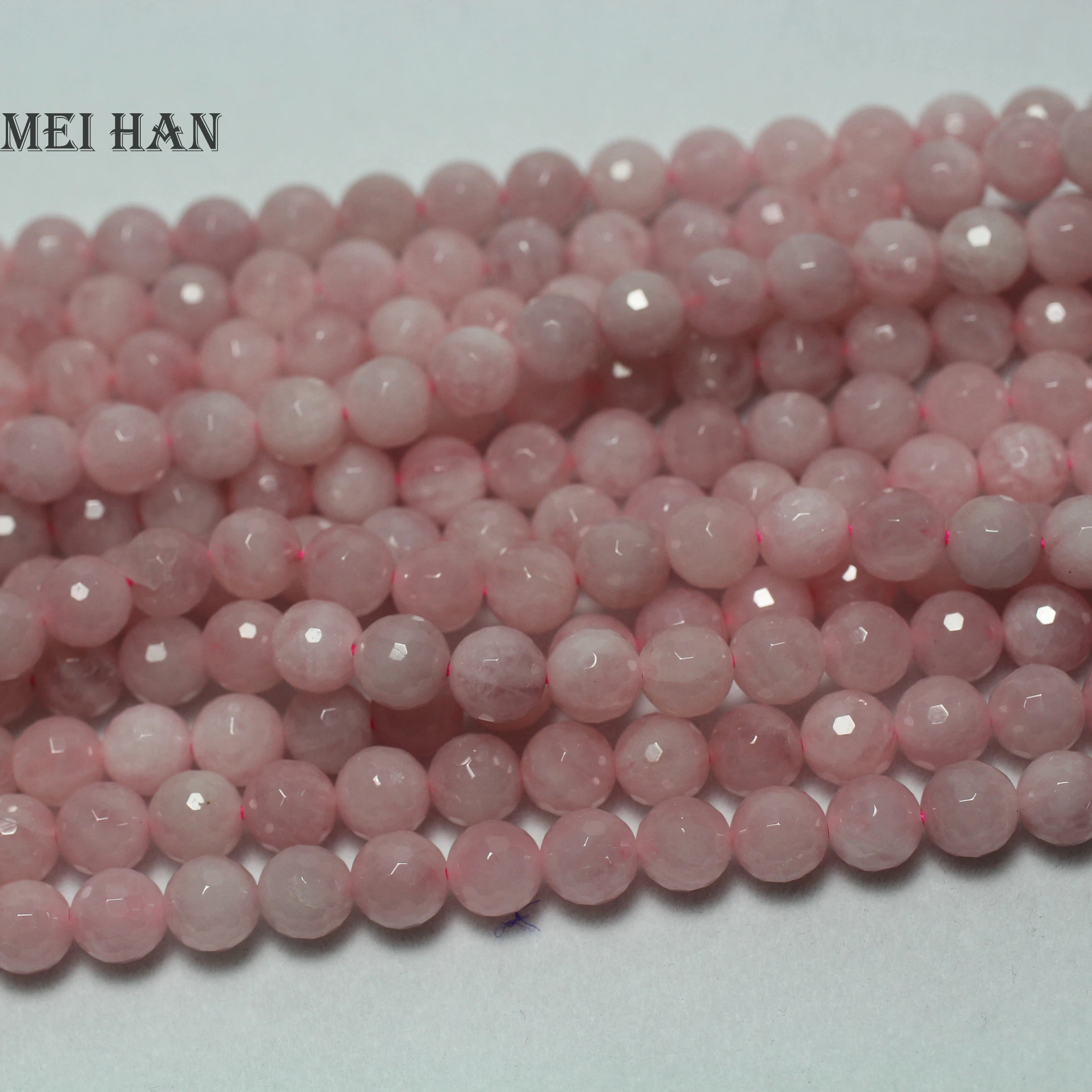 Meihan(3 strandsset) натуральный Блестящий 8 мм розовый кварцевый кристалл розовый кристалл Гладкие Круглые свободные бусины для Набор для изготовления ювелирных украшений вручную