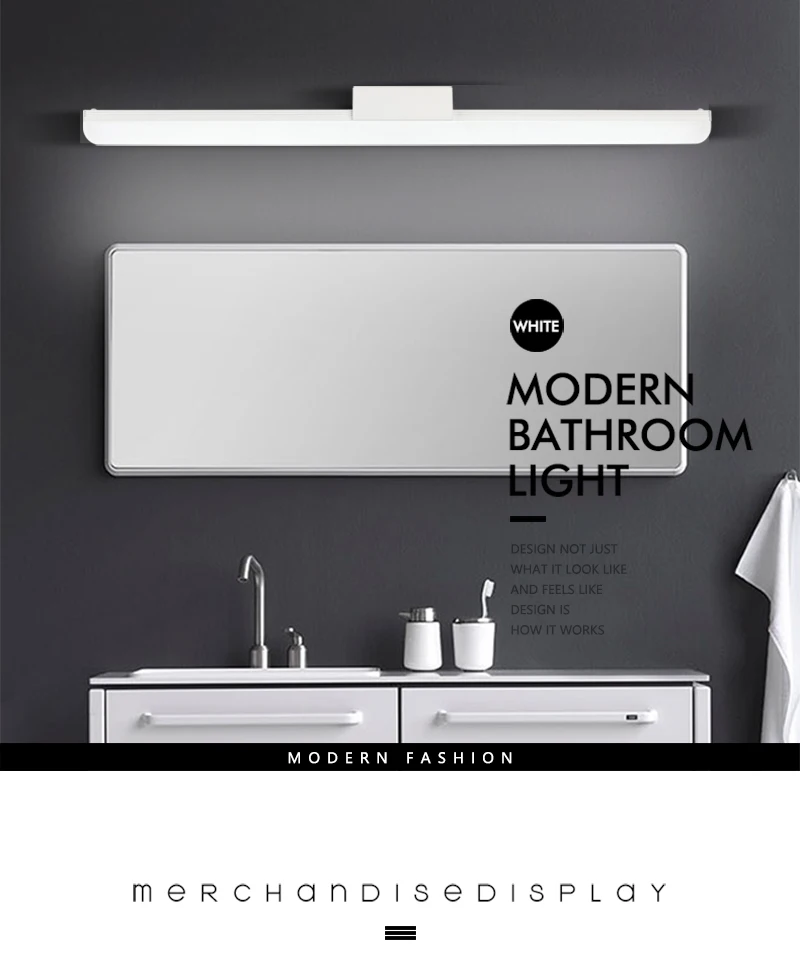 Водонепроницаемая лампа для шкафа в ванной комнате, Скандинавское зеркало, светодиодный светильник 85-265 в 9 Вт, Европейский Американский туалетный столик, косметический светильник, светильники