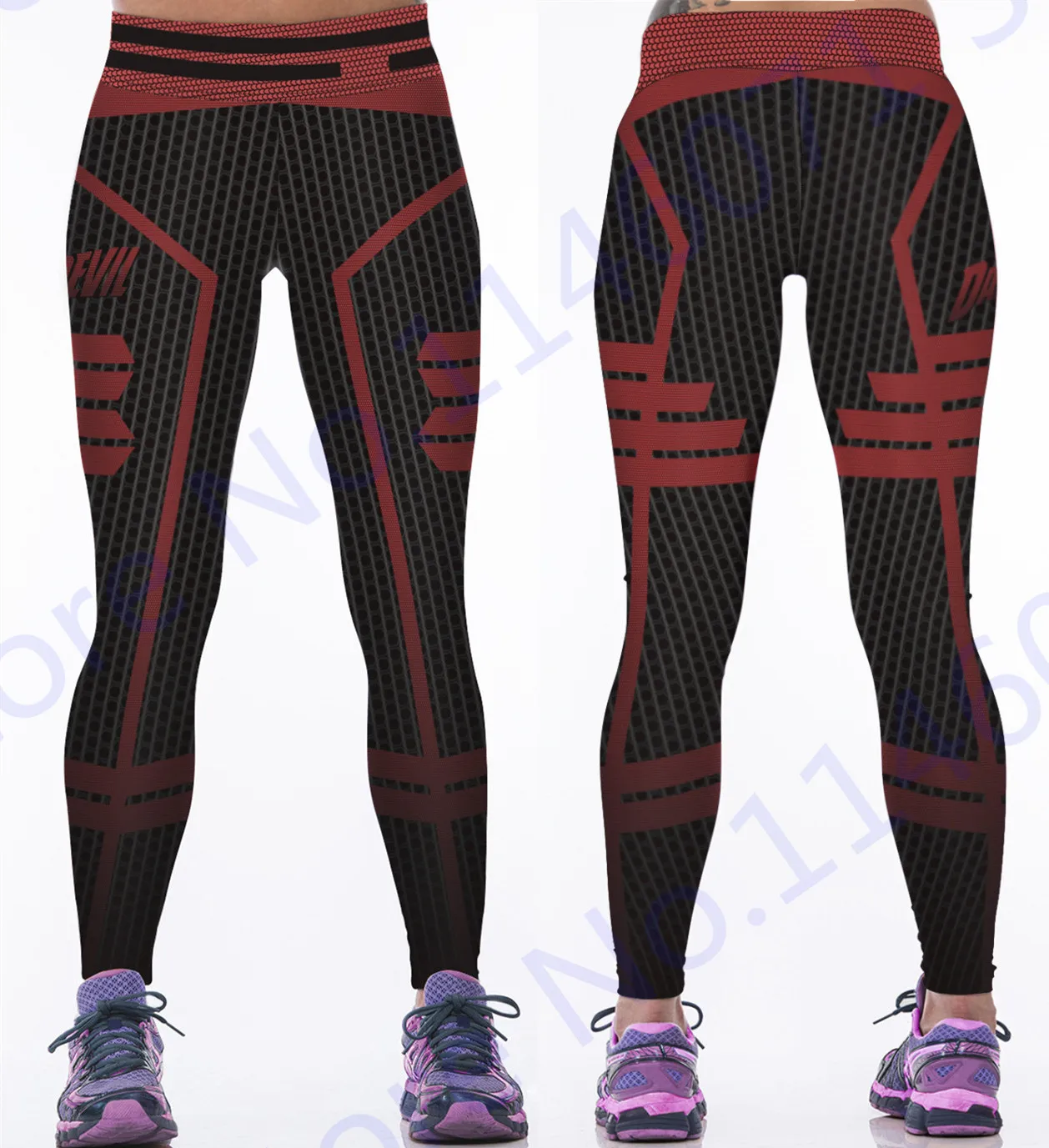 Online Get Cheap Black Red Striped Leggings -Aliexpress.com DAREDEVIL Fitness Yoga Leggings Red Stripe Running Rights Elastic Waist Sports Trouser Black Polka Dot Women - Online Get Cheap Black Red Striped Leggings -Aliexpress.com