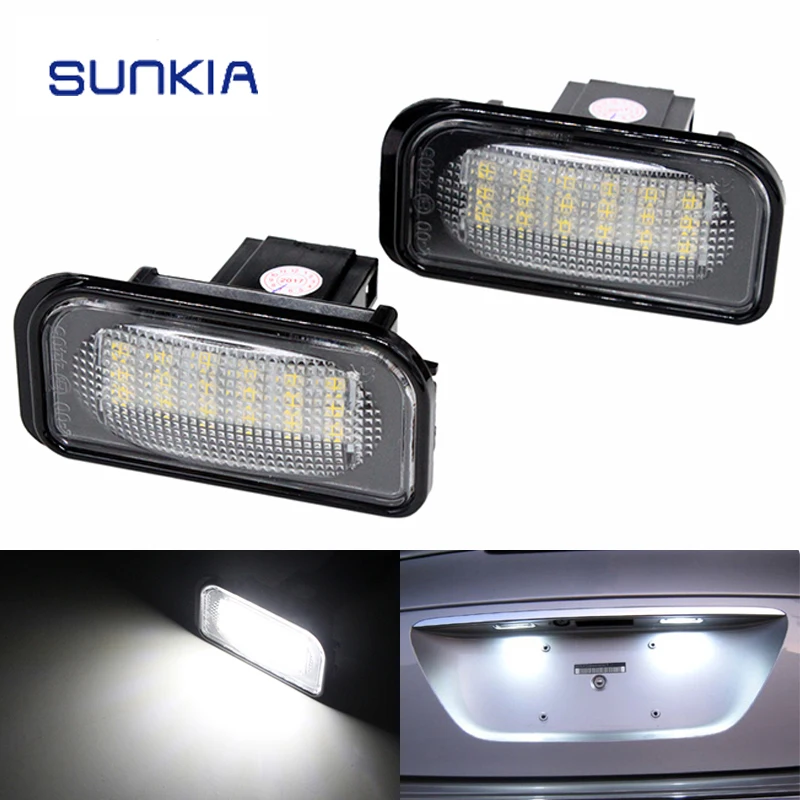 

2Pcs/Set SUNKIA No Error LED Number License Plate Light Kit White for Mercedes Benz W203 4D C230 C240 C320 C280 AMG C32