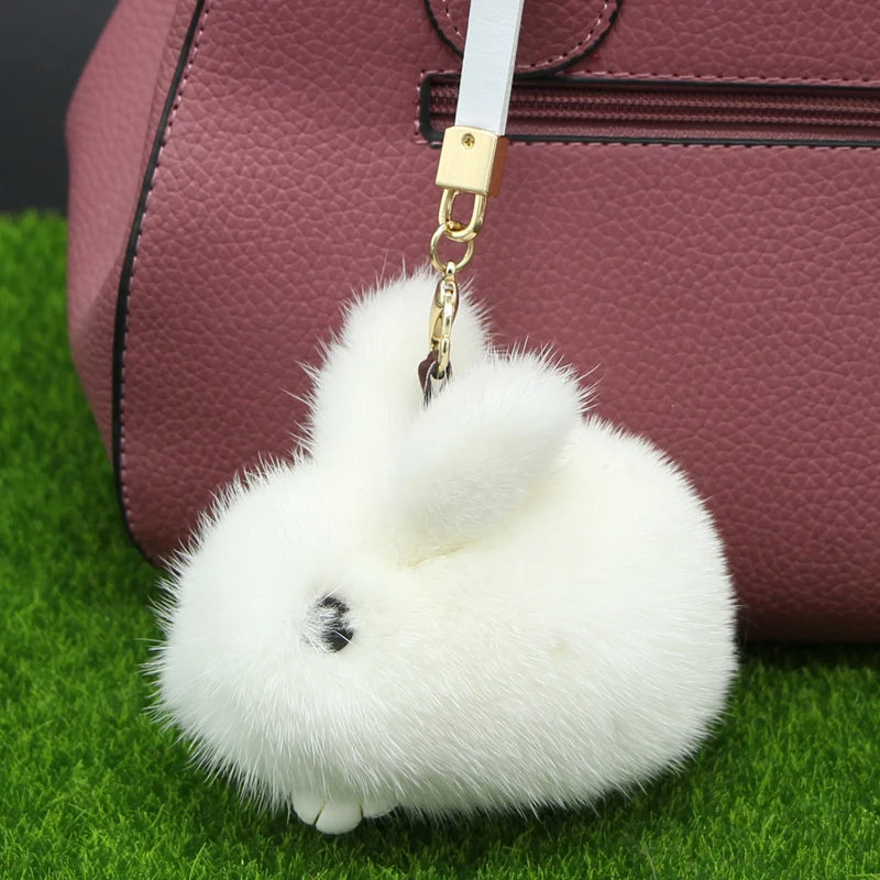 100% натуральный мех норки брелок Подвеска сумка для автомобиля меховой Шарм тег