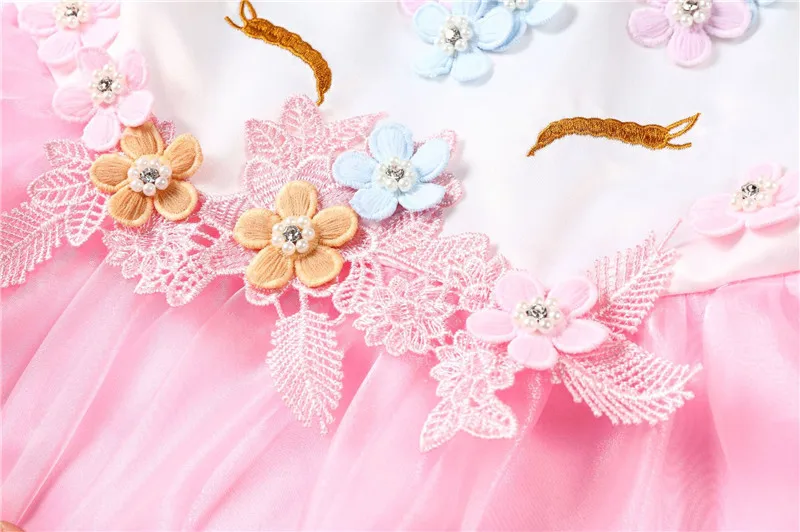 Unicorn Dress Girl Princess Dress Christmas Carnival Costume For Kids Party Dresses For Girls Cosplay Dress Children Clothing