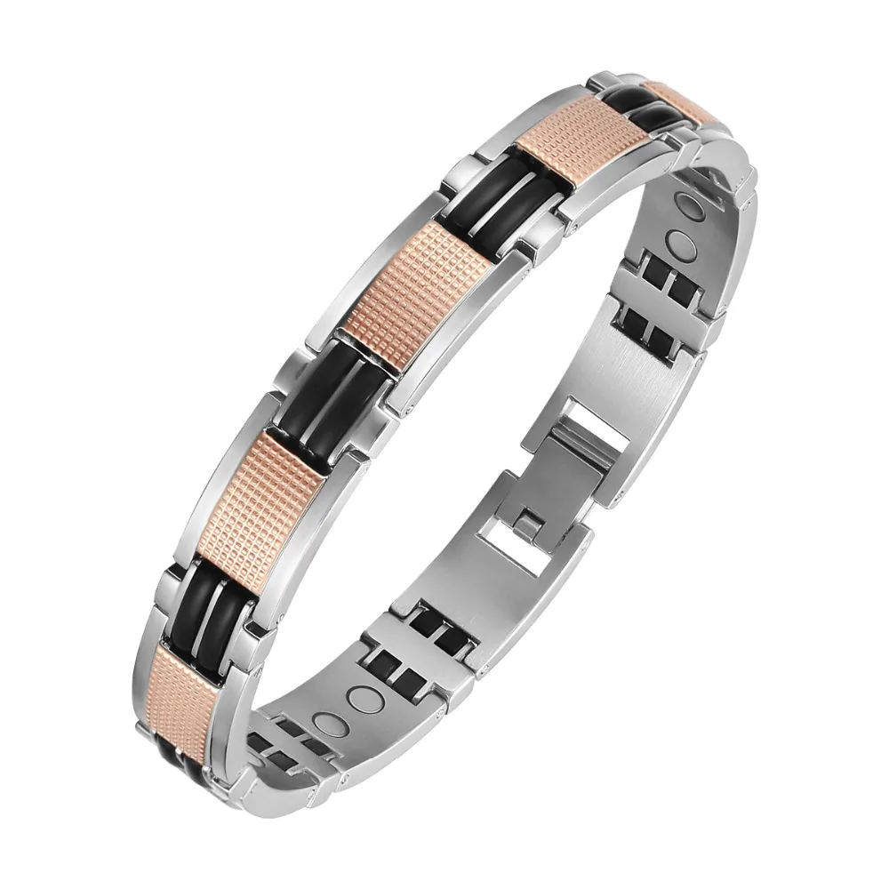 

Couple Lover Bracelet Men Women Therapy Health Function Wrist Band Fold Over Chain Bracelet for Couple in Love 1 Pair Bracelet