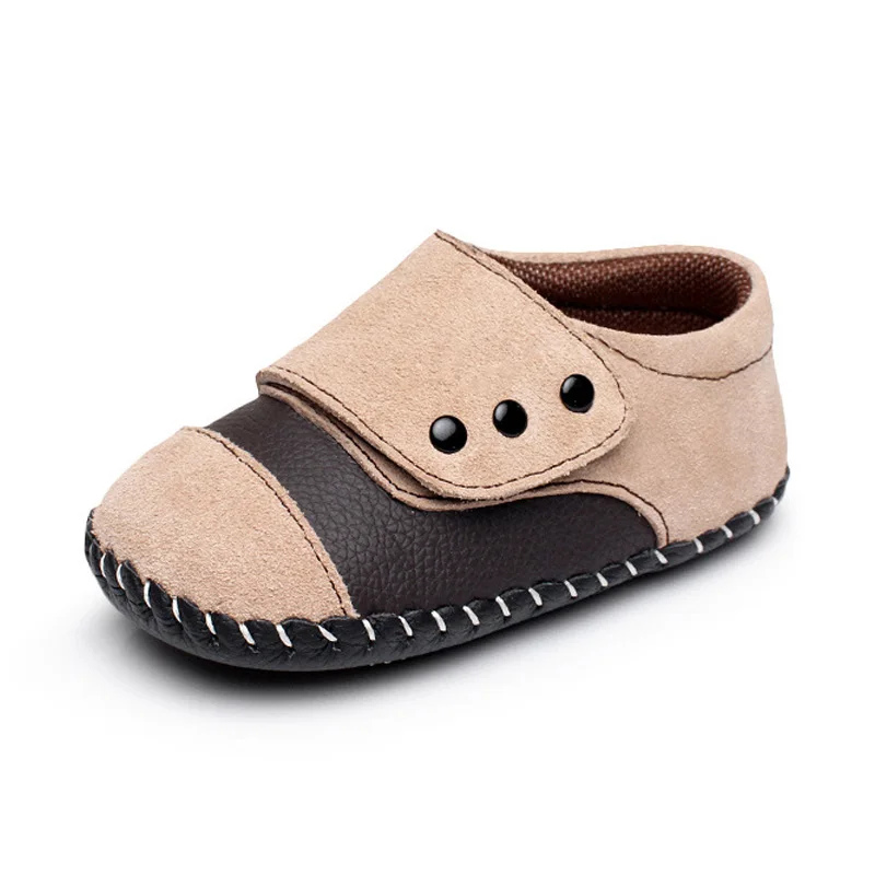 Baby Shoes Spring Autumn Toddler Boys Nubuck Leather Shoes Soft Bottom First Walkers for 6-24M Baby