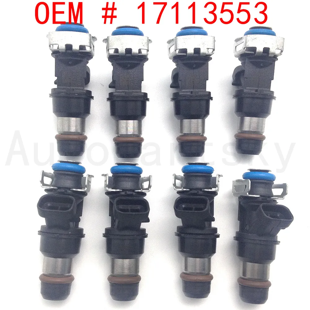 8x Топливные форсунки для 2001-2007 Шевроле GMC Кадиллак Chevrolet 4.8L 5.3L 6.0L 17113553, 17113698, FJ315, 4G1659