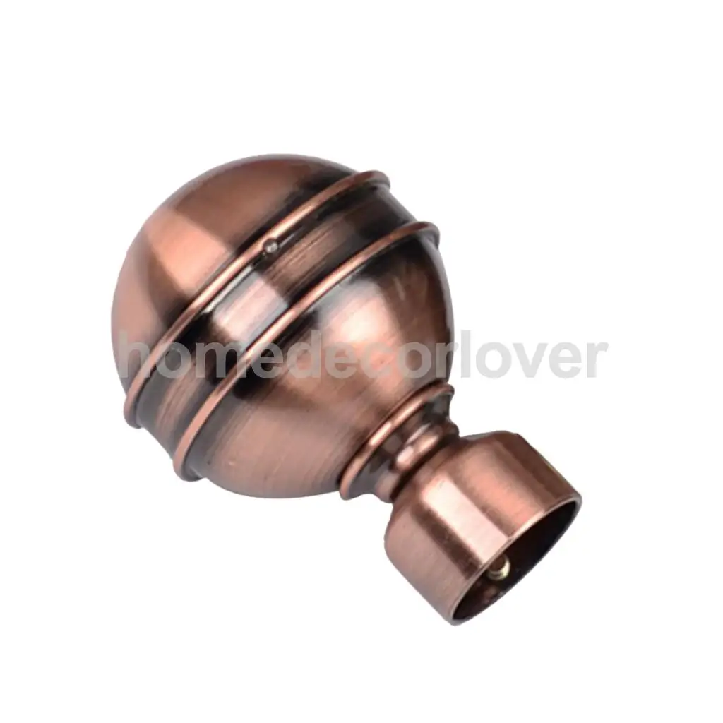 1 Piece Retro Curtain Pole Rod Finials Ends Heads 28mm