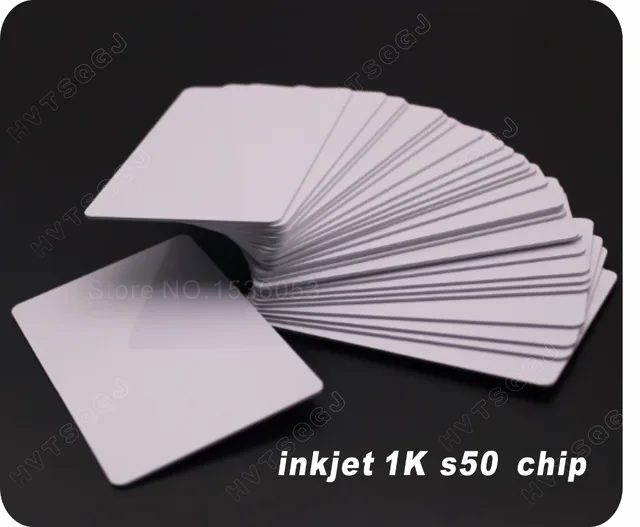10pcs lot glossy inkjet rfid 13 56mhz chip cards printable pvc id printable identification card