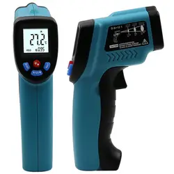 Температурные пистолеты-58F ~ 716F (-50C ~ 380C), синий цвет, Бесконтактный цифровой лазерный инфракрасный термометр