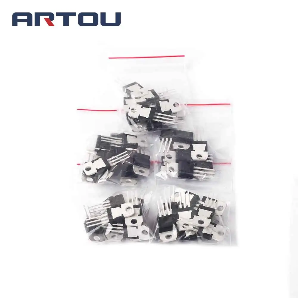 50 шт. (L7805 + L7806 L7808 L7809 L7812) по 10 7805 7806 7808 7809 TO220 | Электронные компоненты и