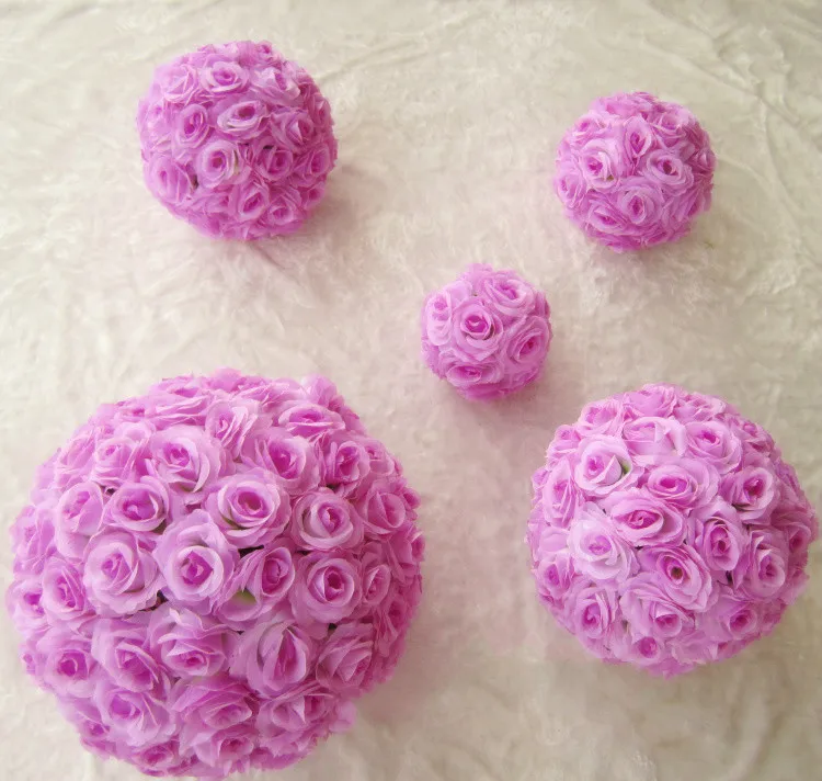 New 1pc Purple Artificial Hanging Decors Flower Ball Centerpieces Silk