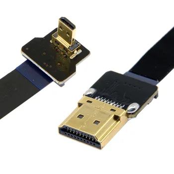 

CY FPV 50cm 90 Degree Up Angled FPV Micro HDMI Male to HDMI Male Flat Cable for FPV HDTV Multicopter Aerial Photography