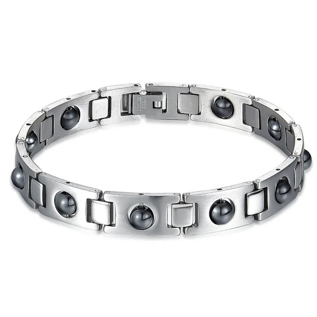 Cool Magnetic Bracelet Beads Hemae Stone Therapy Health Care Cool Magnetic Bracelet Beads Hemae Stone Therapy Health Care Stainless Anium Steel Magnet Bracelets Men S Jewelry