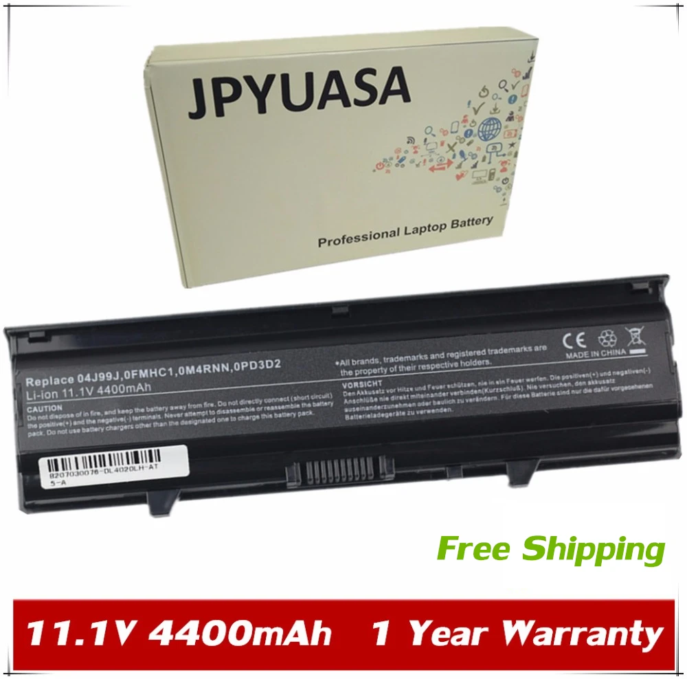 

7XINbox 11.1V 6 CELLS Laptop Battery 0M4RNN TKV2V X3X3X FMHC10 W4FYY For Dell Inspiron 14V 14VR M4010 N4020 N4020D N4030 N4030D