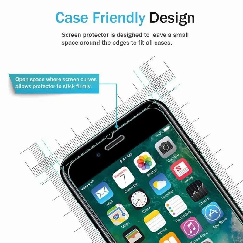 Hsmeilleur-Screenprotector-For-iPhone-X-10-Tempered-Glass-Protective-Film-For-iPhone-8-7-6-6S-Plus-5-5S-SE-5C-4-4S-Verre-Trempe (9)