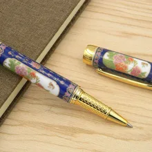 Керамическая перегородчатая с пионовым цветком живопись металлическая шариковая ручка