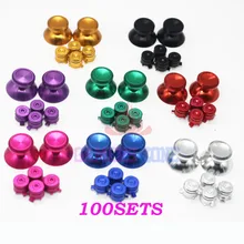 100 наборов металлические алюминиевые пулевые кнопки колпачок для пальцев для playstation 4 PS4 контроллер DTY KIT